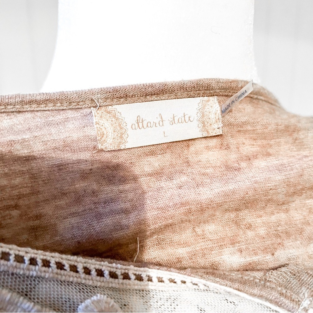 Altar’d State Lace Front Long Sleeve Tunic - Picture 3 of 4